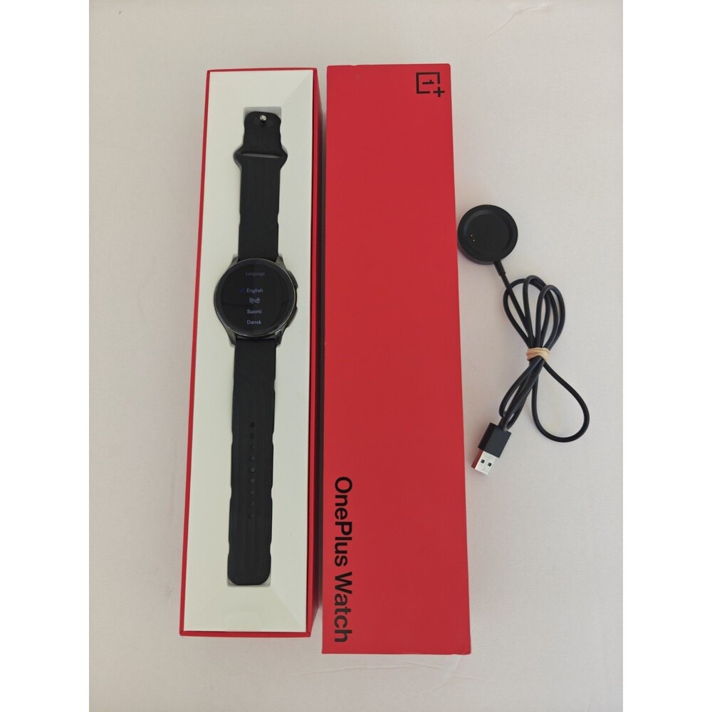 OnePlus Watch 1st Gen Smartwatch Black W301GB GPS Original Box 46mm